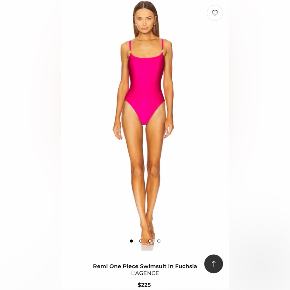 L'AGENCE Fuchsia One-Piece Scoop Swimsuit remi